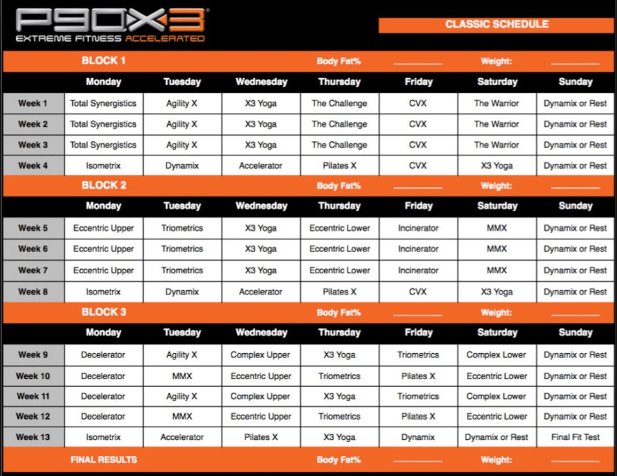 p90x workout routines free download